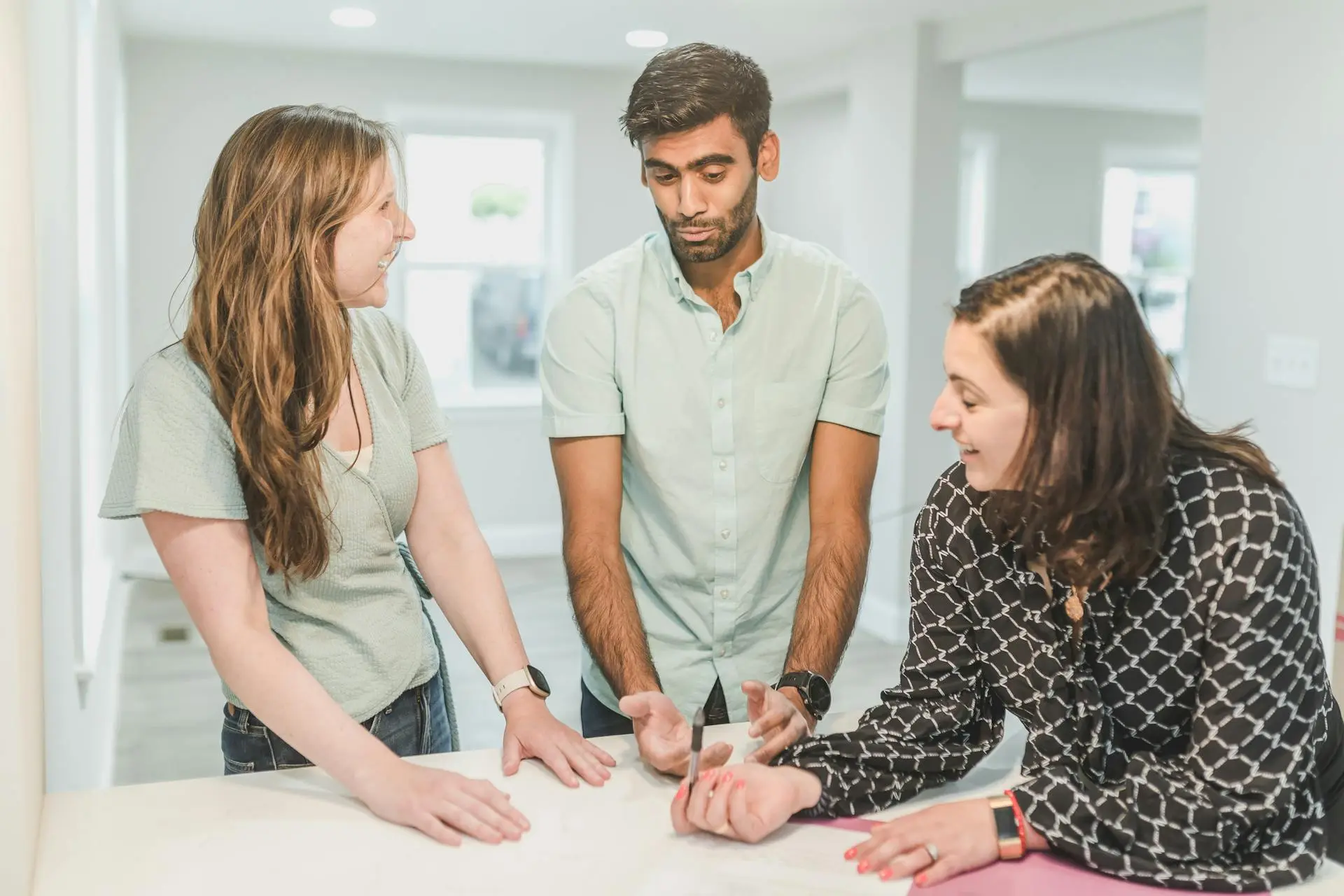 A real estate agent collaborating with an admin team