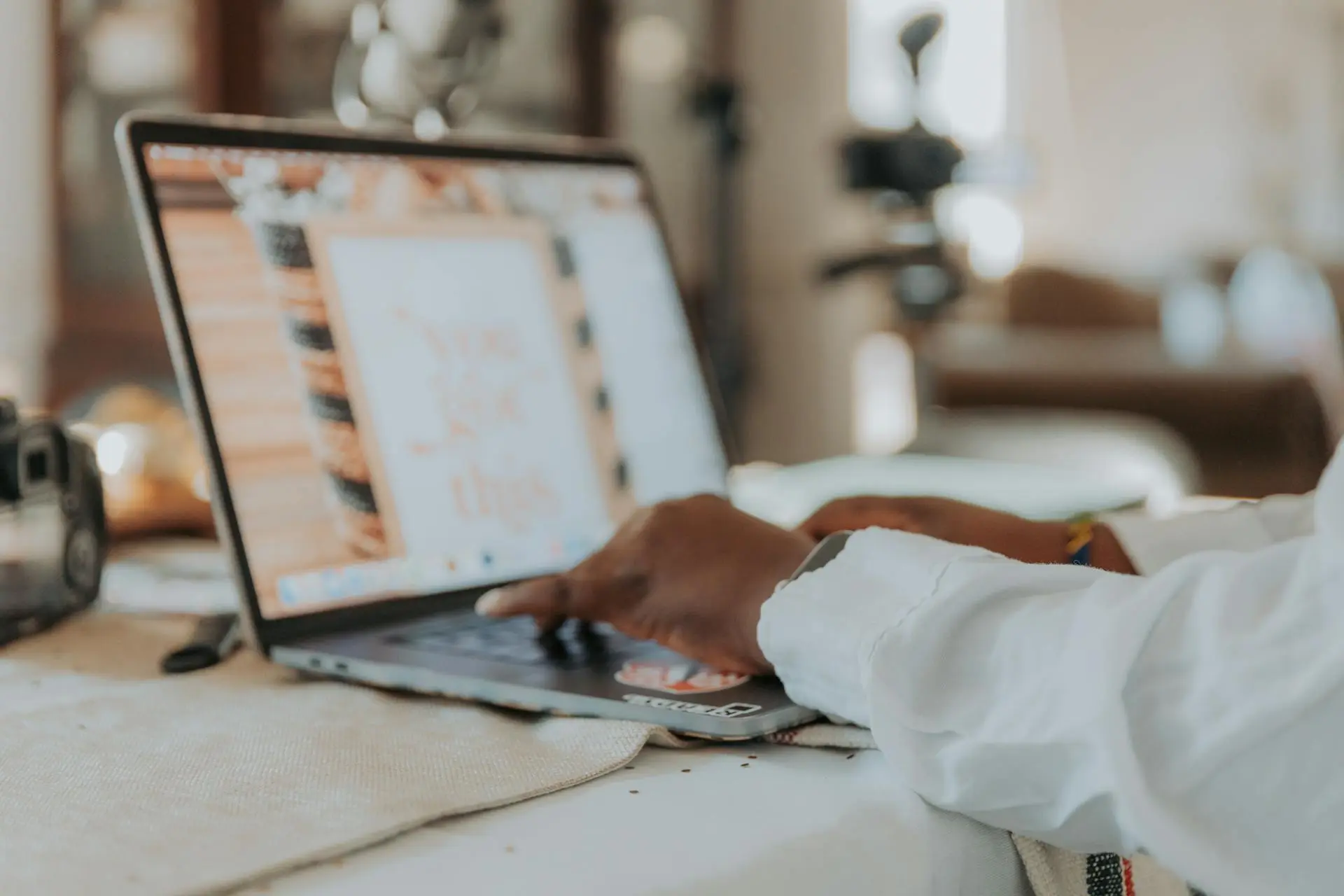 Real estate agent on a laptop