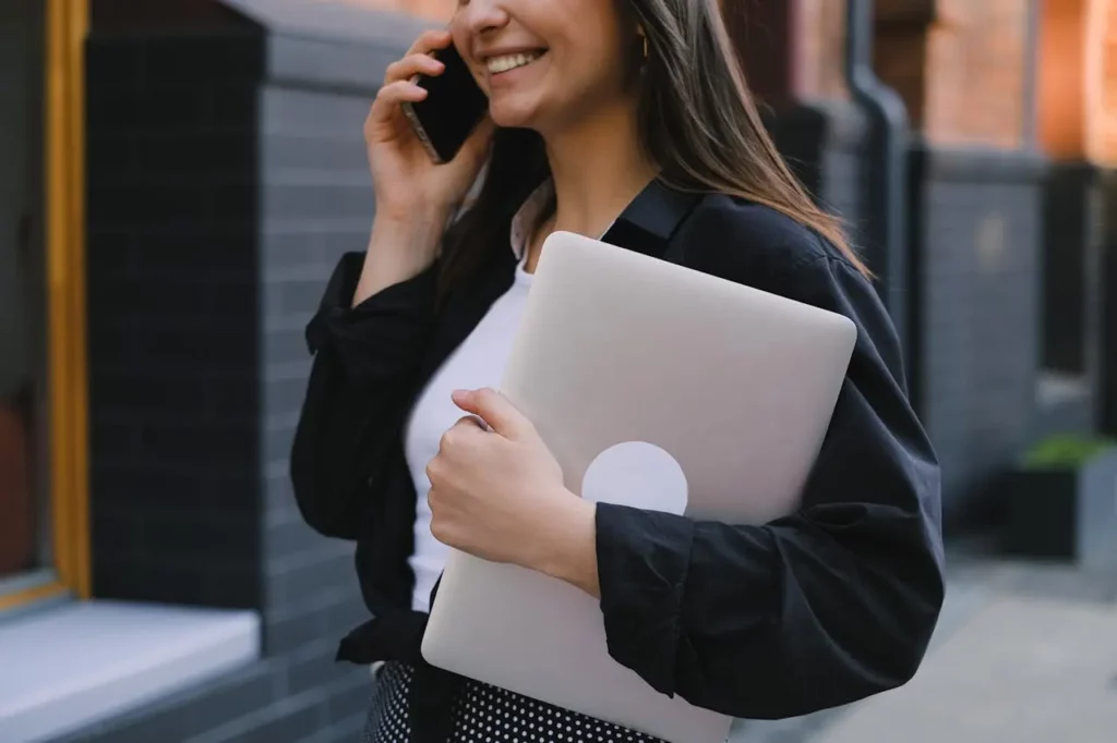 Real estate agent reviewing data on high-value property trends.