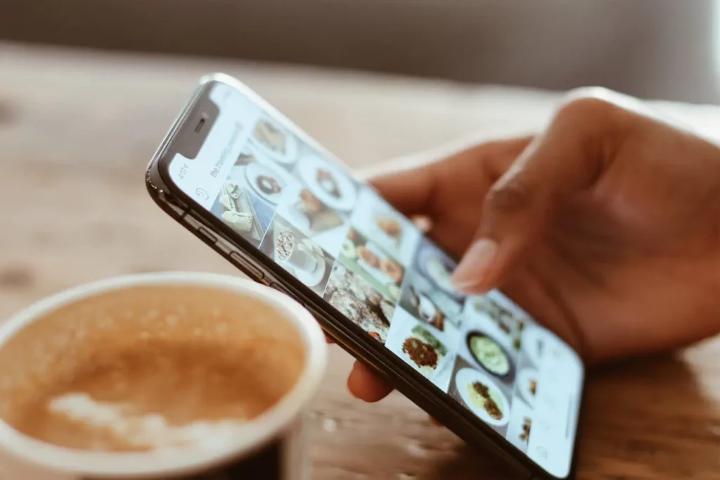 A close-up of a smartphone screen